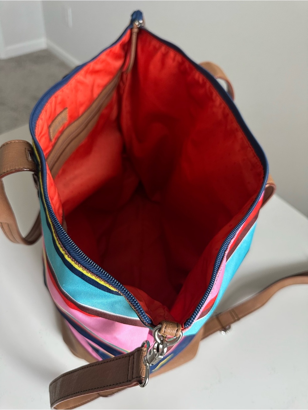 Stella & Dot “Let’s Get Carried Away” Large Weekender Tote | Strped | Travel Bag - Picture 15 of 16